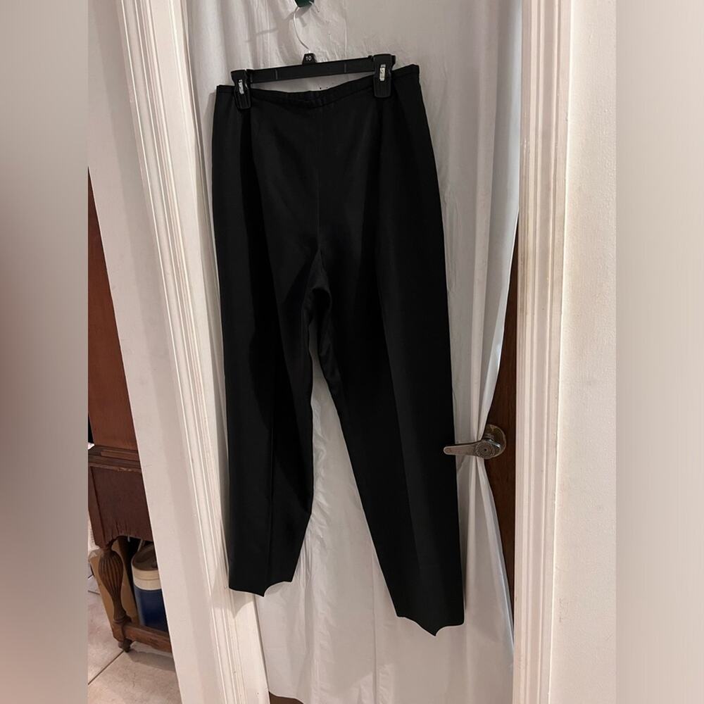 Ann Taylor black 100% silk dress pants size 10 office wear party holiday